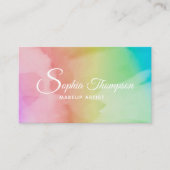 Moderne Waterverf Script-regenboog - Aanwijzing Afsprakenkaartje (Voorkant)