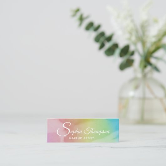 Moderne Waterverf Script-regenboog - Visitekaartje (Staand voorkant)