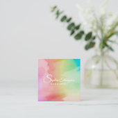 Moderne Waterverf Script-regenboog - Visitekaartje (Staand voorkant)