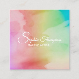 Moderne Waterverf Script-regenboog - Visitekaartje
