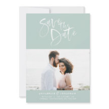 Moderne waterverf scripttypografie bruiloft foto