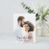 Moderne waterverf scripttypografie bruiloft invita uitnodiging briefkaart (Staand voorkant)