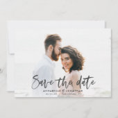 Moderne waterverf scripttypografie eenvoudige brui save the date (Voorkant)