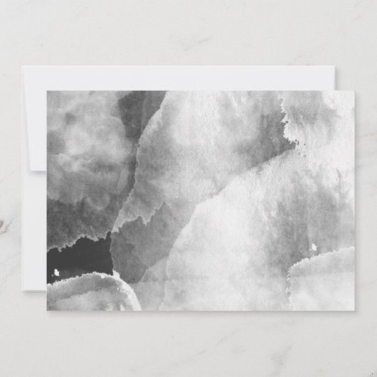 Moderne waterverf scripttypografie eenvoudige brui save the date (Achterkant)