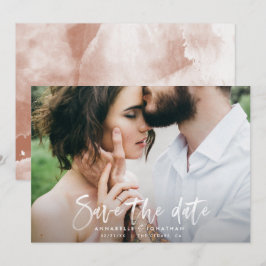 Moderne waterverf scripttypografie eenvoudige brui save the date
