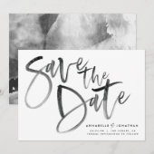 Moderne waterverf scripttypografie eenvoudige brui save the date (Voorkant / Achterkant)