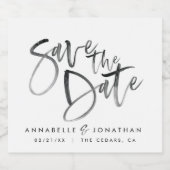 Moderne waterverf scripttypografie eenvoudige brui sparkling wijnetiket (Enkel label)