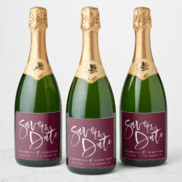 Moderne waterverf scripttypografie eenvoudige brui sparkling wijnetiket