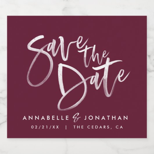 Moderne waterverf scripttypografie eenvoudige brui sparkling wijnetiket (Enkel label)