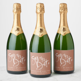 Moderne waterverf scripttypografie eenvoudige brui sparkling wijnetiket