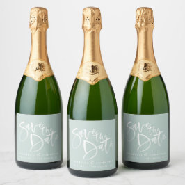 Moderne waterverf scripttypografie eenvoudige brui sparkling wijnetiket