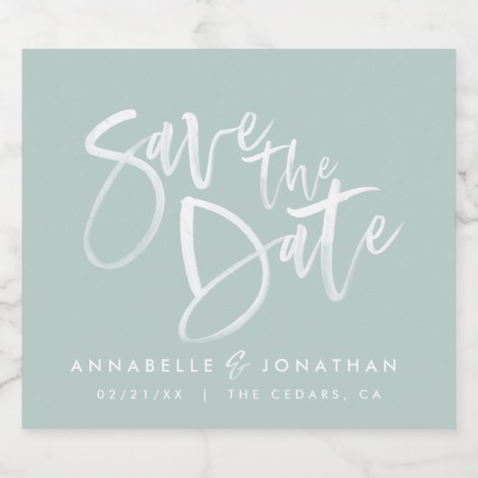 Moderne waterverf scripttypografie eenvoudige brui sparkling wijnetiket (Enkel label)