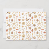 Moderne Waterverf Seashells Aankondiging (Achterkant)