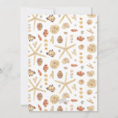 Moderne Waterverf Seashells Bachelorette Party Kaart (Achterkant)