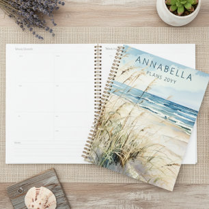 Moderne Waterverf Seaside Beach Kust Persoonlijk Planner