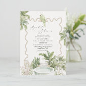 Moderne Waterverf Serenity Sands Starlight Bridal Kaart (Staand voorkant)