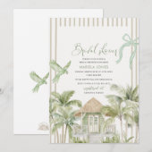 Moderne Waterverf Serenity Sands Starlight Bridal Kaart (Voorkant / Achterkant)