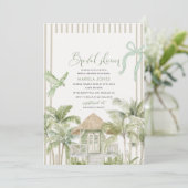 Moderne Waterverf Serenity Sands Starlight Bridal Kaart (Staand voorkant)