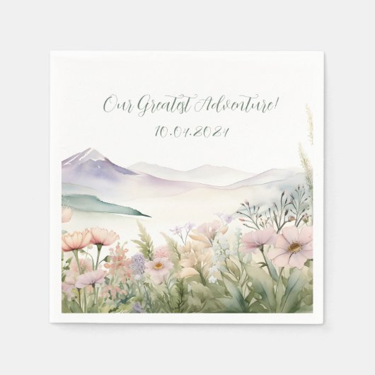 Moderne Waterverf Servet (Voorkant)