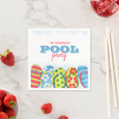 Moderne Waterverf Simple Pool Party-Teenslippers Servet (Insitu)