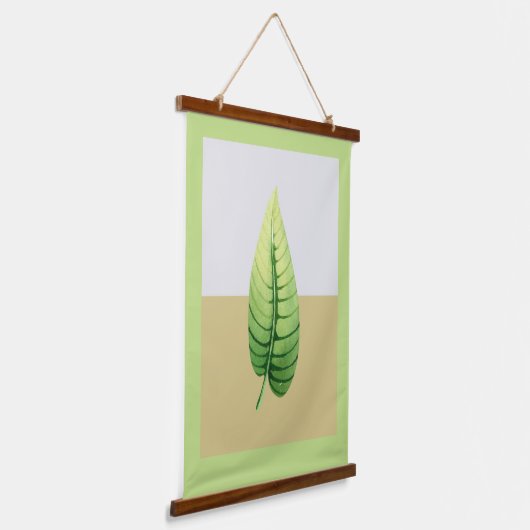 Moderne Waterverf Single Leaf Hangend Wandkleed (Gebogen)