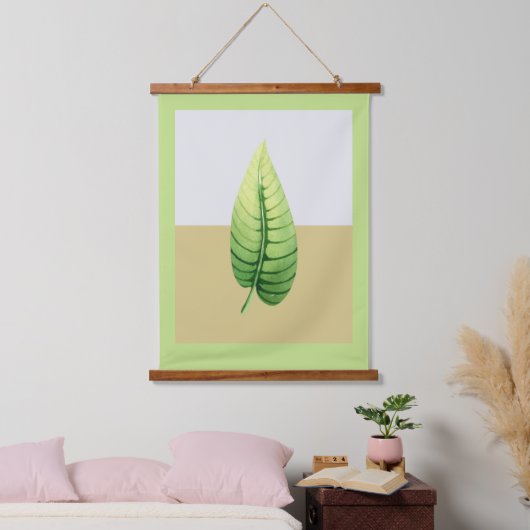 Moderne Waterverf Single Leaf Hangend Wandkleed (Slaapkamer)