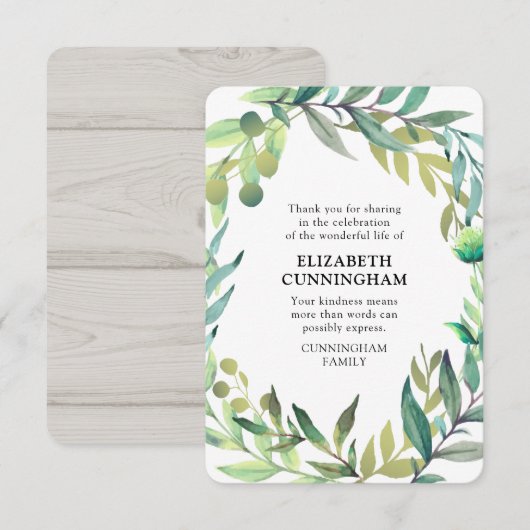 Moderne Waterverf-sloopmonument Bedankkaart (Voorkant / Achterkant)