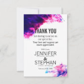 Moderne Waterverf Smudges Bedankt kaarten (Voorkant)