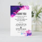 Moderne Waterverf Smudges Bedankt kaarten (Staand voorkant)