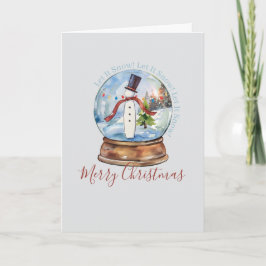Moderne Waterverf Sneeuwman Kerstkaart Kaart