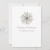 Moderne waterverf sneeuwvlok kerstfeest kaart (Achterkant)