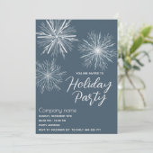 Moderne waterverf sneeuwvlok Vakantie feest Kaart (Staand voorkant)