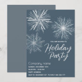 Moderne waterverf sneeuwvlok Vakantie feest Kaart (Voorkant / Achterkant)