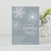 Moderne waterverf sneeuwvlok Vakantie feest Kaart (Staand voorkant)