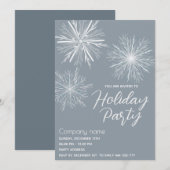 Moderne waterverf sneeuwvlok Vakantie feest Kaart (Voorkant / Achterkant)