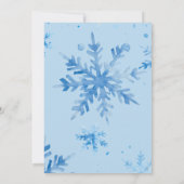 Moderne Waterverf sneeuwvlokken kerstfeest Kaart (Achterkant)