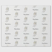 Moderne Waterverf Sneeuwvlokken Schattigee Gnome K Cadeaupapier (Vlak)