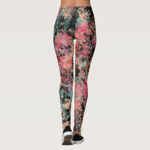 Moderne Waterverf Spatpatroon Strandvakantie Leggings