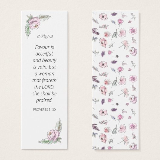 Moderne Waterverf Spiritueel BijbelBladwijzer Mini Visitekaartjes (Voorkant /achterkant)