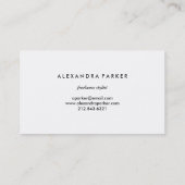 Moderne Waterverf Splash | Roos en zwart Visitekaartje (Achterkant)