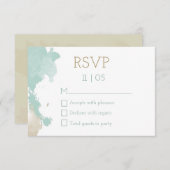 Moderne Waterverf Splashes Bruiloft RSVP (Voorkant / Achterkant)
