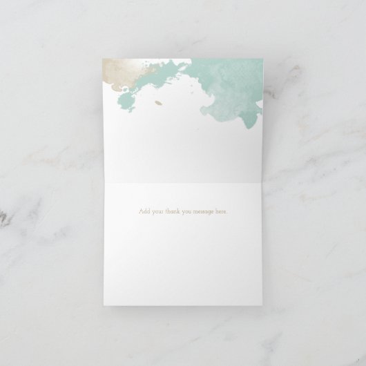 Moderne Waterverf Splashes Weddenschap Hartelijk d Bedankkaart (Binnen)