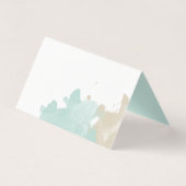 Moderne Waterverf Splashes Wedding Kaart (Achterkant)