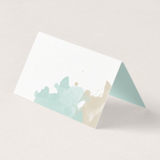 Moderne Waterverf Splashes Wedding Kaart (Achterkant)