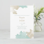 Moderne Waterverf Splashes Wedding Kaart (Staand voorkant)