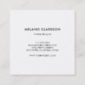 Moderne waterverf splatter zwart goud professional vierkante visitekaartje (Achterkant)