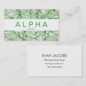 Moderne Waterverf Spruce Branches Visitekaartje (Voorkant / Achterkant)