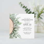 Moderne Waterverf stamboom reünie verzamelen Kaart (Staand voorkant)