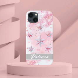 Moderne Waterverf Sterren Roze Case-Mate iPhone Case