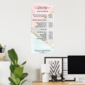 Moderne Waterverf Stijl Pricelist Poster (Thuiskantoor)
